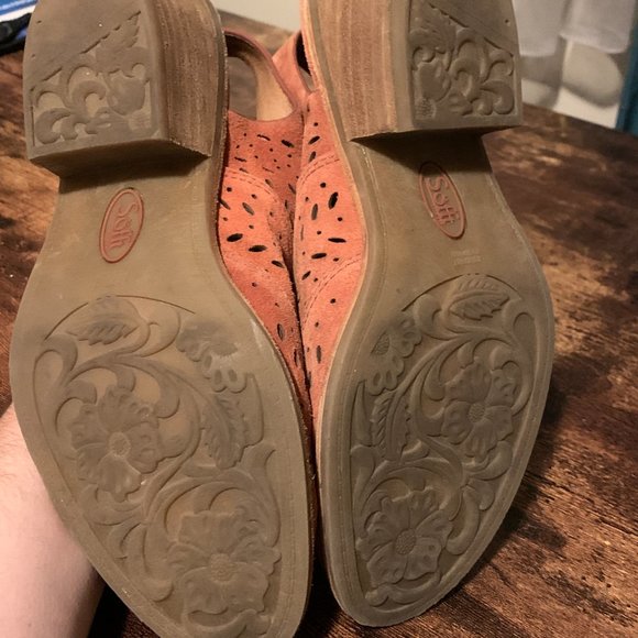 Sofft Alyse Slingback Cutout Booties, Ankle Boots, SlipOn, 7M, Rust Orange - Picture 8 of 10